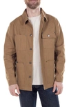 Schott Cotton Canvas Jacket In Khaki