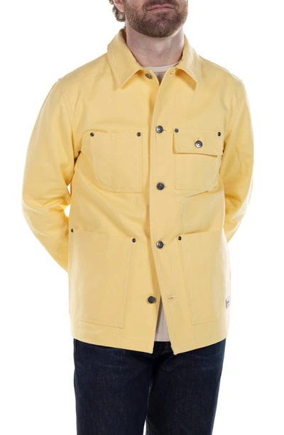 Schott Cotton Canvas Jacket In Yellow