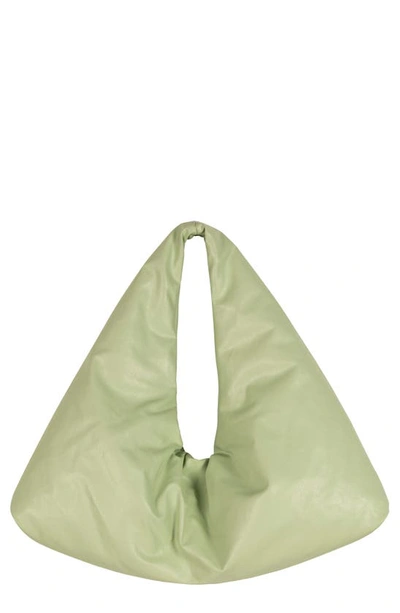 Kassl Anchor Medium Oiled Canvas Top Handle Bag In Pistachio
