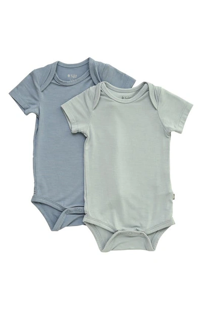 Kyte Baby Assorted 2-pack Bodysuits In Fog/ Slate