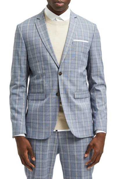 Selected Homme Slim Fit Suit Jacket In Blue Check