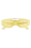 Versace Irregular 51mm Rectangular Sunglasses In Yellow