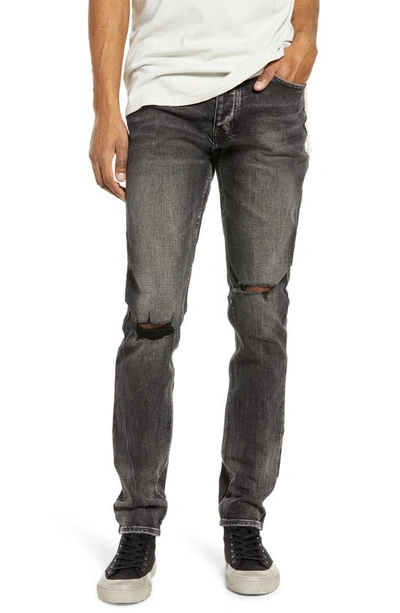 Ksubi Chitch Onyx Scratch Ripped Skinny Jeans In Black