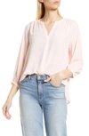 Nydj High/low Crepe Blouse In Carnation