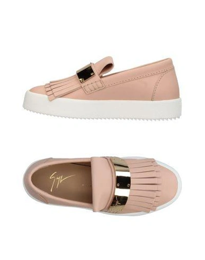 Giuseppe Zanotti Loafers In Pale Pink