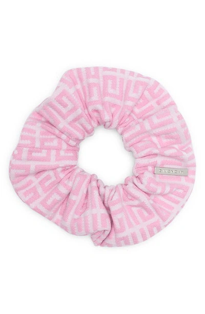 Givenchy Kids' G Logo Cotton Blend Scrunchie In S01 Pink White