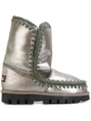 Mou Metallic Winter Boots - Grey