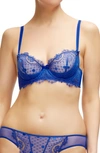 Dita Von Teese Vedette Underwire Balconette Bra In Capri Blue