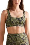 Billabong Juniors' A/div Summit Printed Bra Tank Top In Canteen