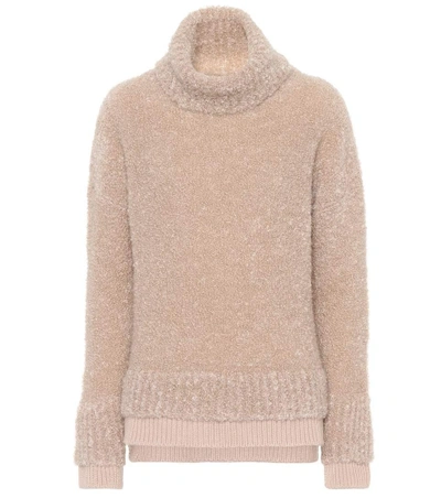 Agnona Mohair-blend Sweater In Beige