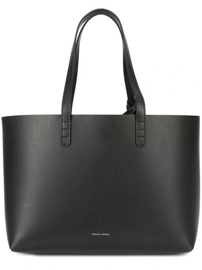 Mansur Gavriel Shopper Tote In Black/flamm