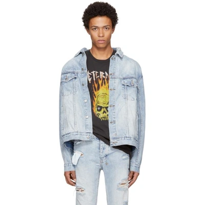 Ksubi Blue Travis Scott Edition Denim Oh G Ghosted Jacket