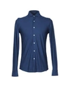 Drumohr Solid Color Shirt In Blue