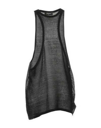 Dsquared2 Tank Tops In Black