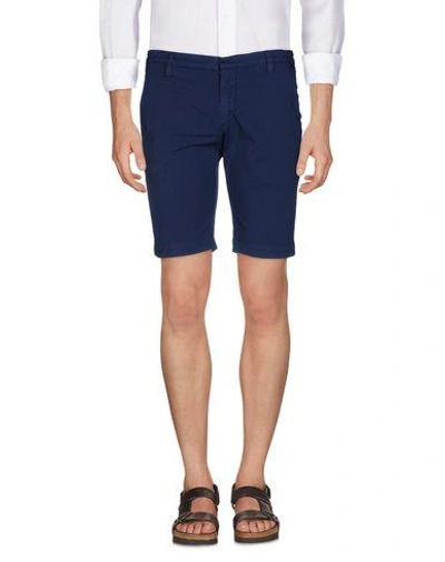 Dondup Man Shorts & Bermuda Shorts Midnight Blue Size 31 Cotton, Elastane
