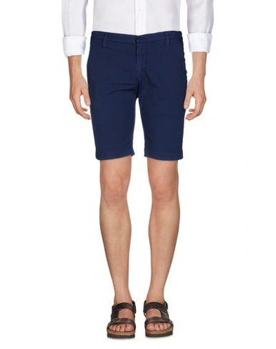 Dondup Man Shorts & Bermuda Shorts Midnight Blue Size 31 Cotton, Elastane In Blue