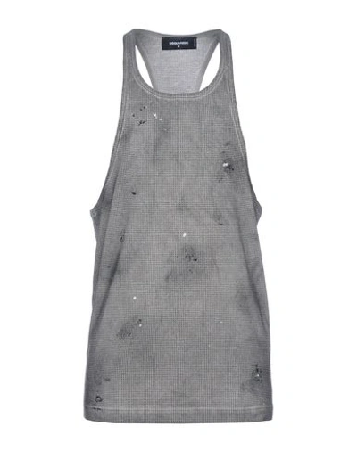 Dsquared2 Tank Tops In Grey