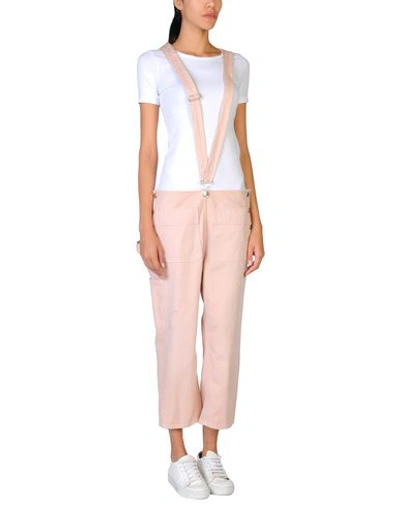 Mm6 Maison Margiela Overalls In Pale Pink