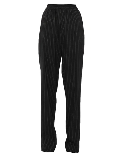 Balenciaga Black Wool Front Pleat Trousers