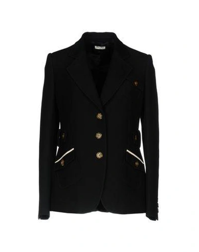 Miu Miu Blazer In Dark Blue