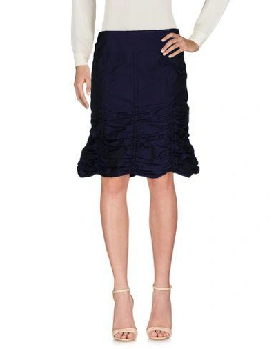 Burberry Knee Length Skirts In Dark Purple