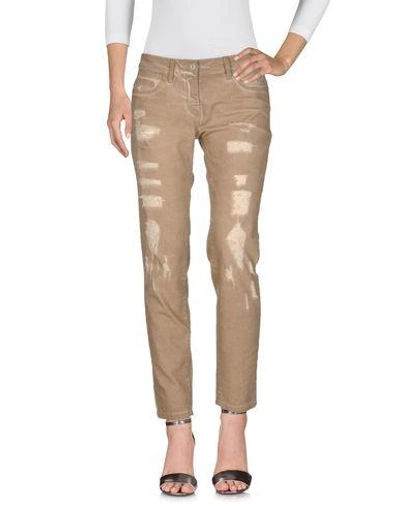 Blumarine Denim Pants In Khaki