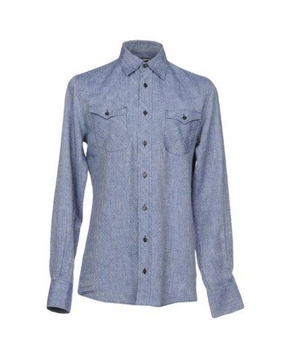 Dolce & Gabbana Linen Shirt In Blue