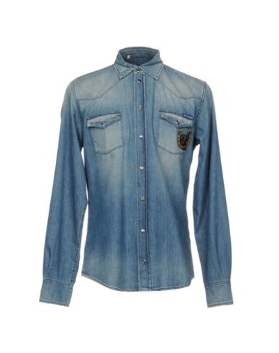 Dolce & Gabbana Denim Shirts In Blue