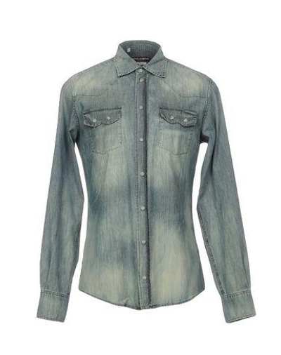 Dolce & Gabbana Denim Shirts In Blue