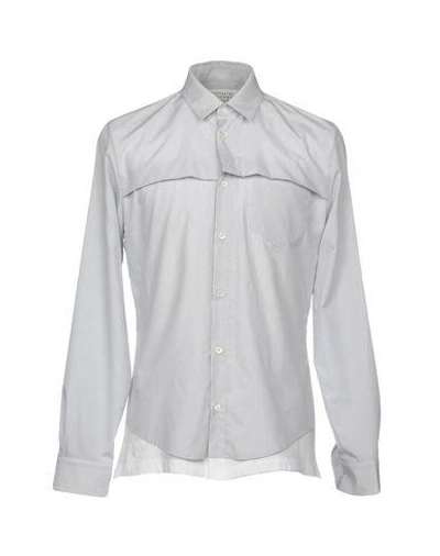 Maison Margiela Striped Shirt In Light Grey