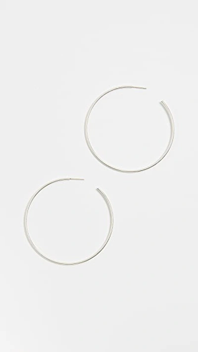 Madewell Oversized Hoop Earrings In Grey