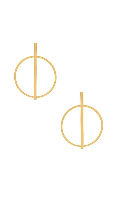 Five And Two Raine Earrings In Metallic Gold
