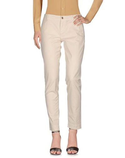 7 For All Mankind Casual Pants In Ivory