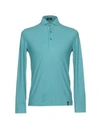 Drumohr Polo Shirts In Turquoise
