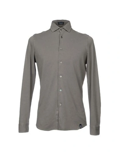 Drumohr Shirts In Grey