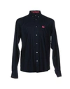 Mcq By Alexander Mcqueen Solid Color Shirt In Dark Blue