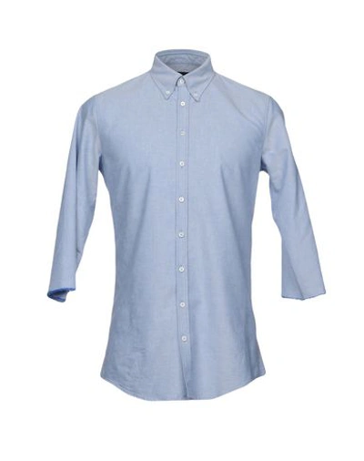 Dsquared2 Solid Color Shirt In Blue