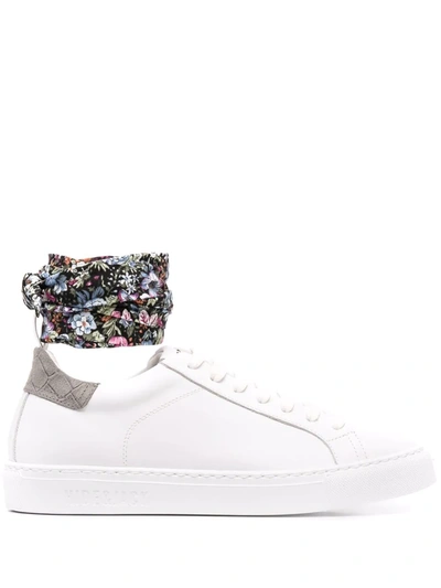 Hide & Jack Sky Lace-up Leather Sneakers In White