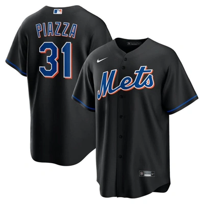 Nike Mike Piazza Black New York Mets 2022 Alternate Replica Player Jersey