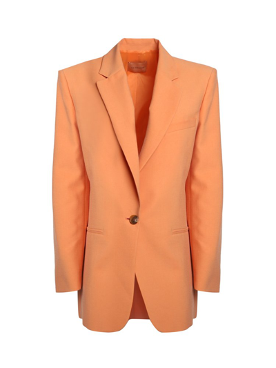 The Andamane Guia Oversized Single-breasted Blazer In Peach