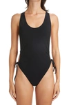 Isabel Marant Symi One-piece Swimsuit In Black