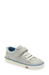 See Kai Run Kids' Tanner Sneaker In Gray Jersey/ Lime