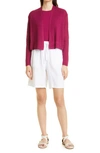 Eileen Fisher Crewneck Boxy Stretch Jersey T-shirt In Berry