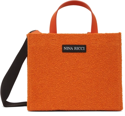 Nina Ricci Orange Bouclé Shoulder Bag In U6468 Orange
