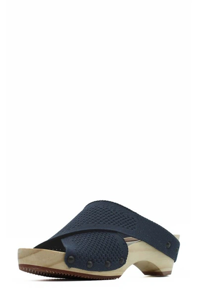 Jax And Bard Libby Hill Knit Cross Strap Sandal In Blue