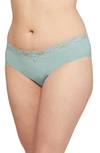 Montelle Intimates High Cut Lace Briefs In Skylight