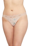 Montelle Intimates Lace Thong In Floral Tea