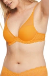 Montelle Intimates Mystique Underwire Plunge Bra In Mango Sorbet