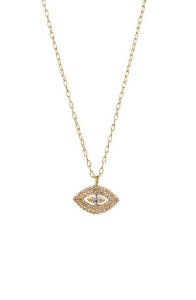 Nadri Daylight Evil Eye Pendant Necklace In Gold