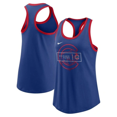 Nike Royal Chicago Cubs X-ray Racerback Performance Tank Top